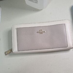 Coach White and Gray Wallet
